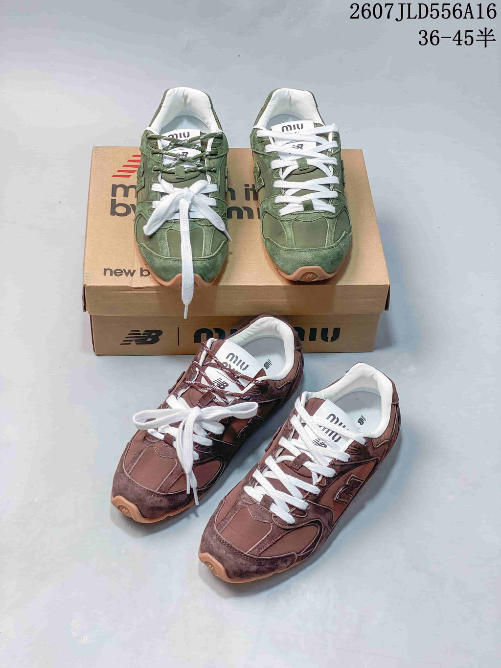Miu Miu x New Balance 530 SL Sneakers Green or Brown 2607JLD556A16