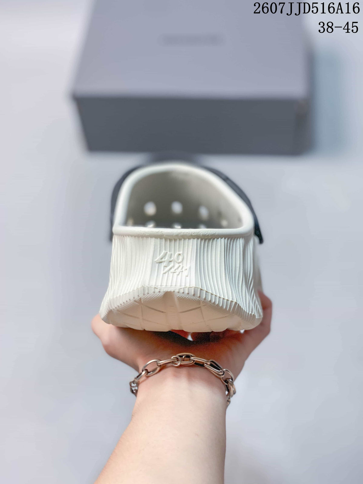 Balenciaga 2607JJD516A16 Clog Sandals Off-White Navy