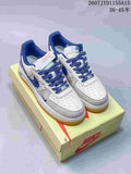 Nike Air Force 1 White Grey Blue Sneakers 2607JYD1155A15