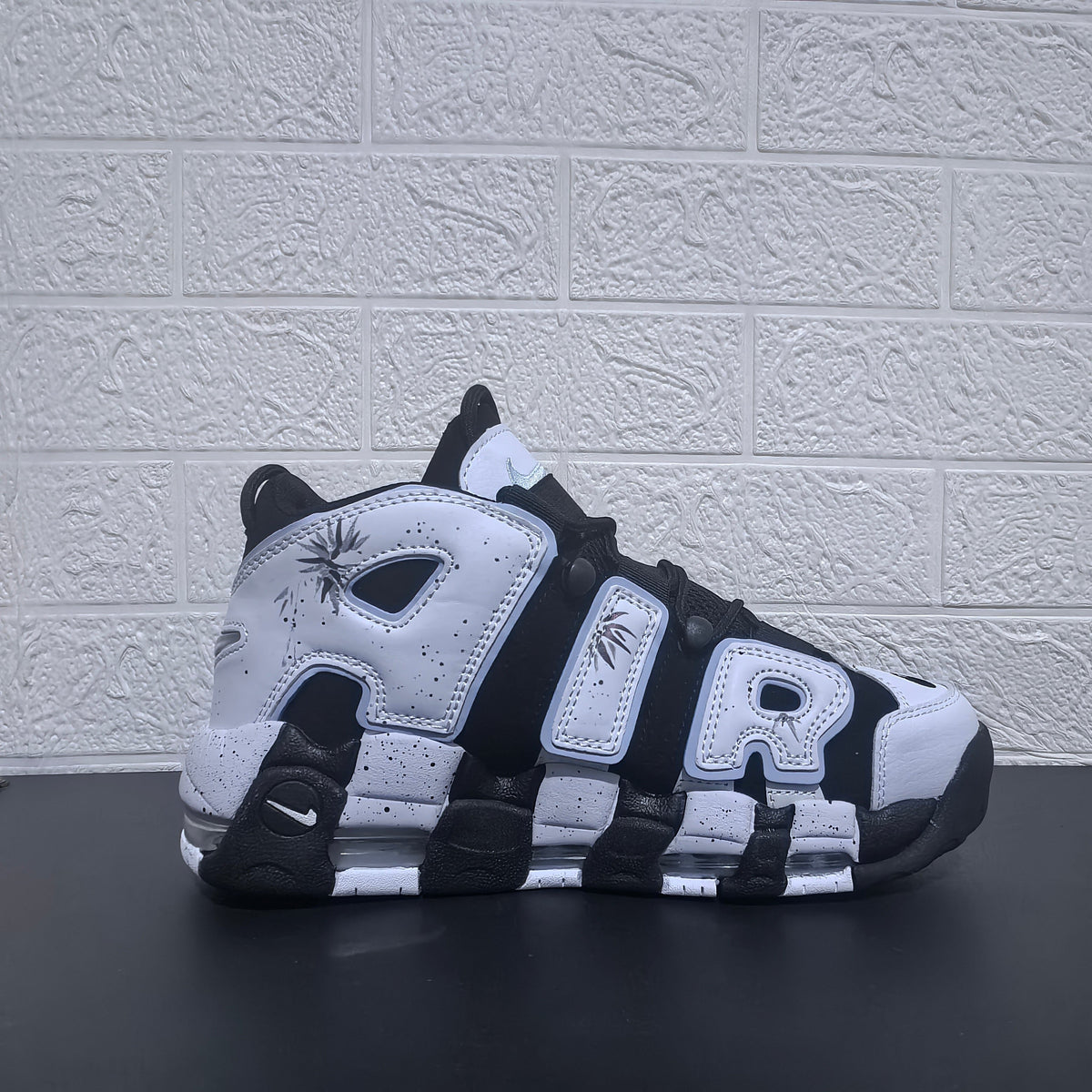 Nike Air More Uptempo Panda Black and White Sneakers