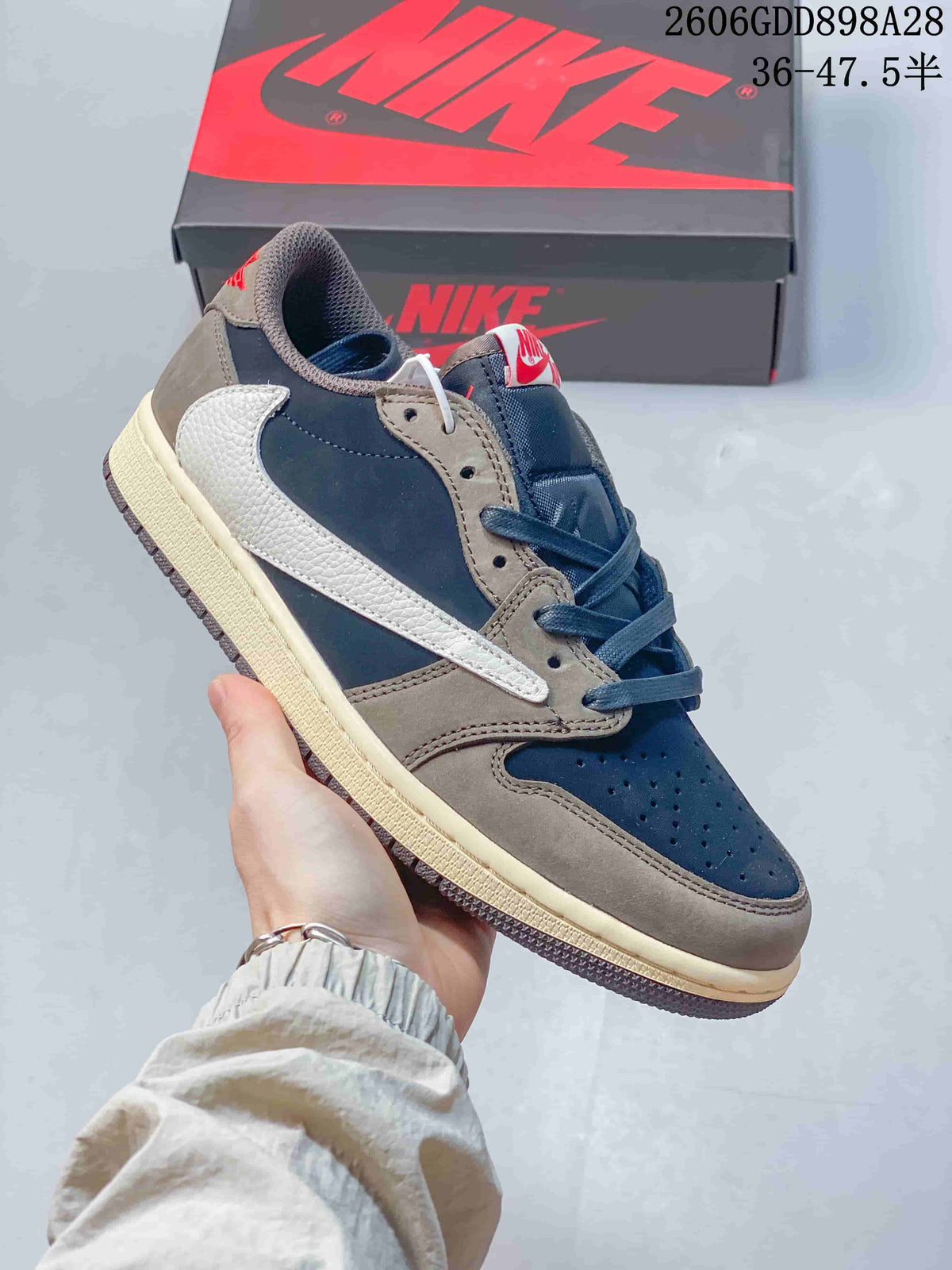 Nike Air Jordan 1 Low Travis Scott Style Sneakers