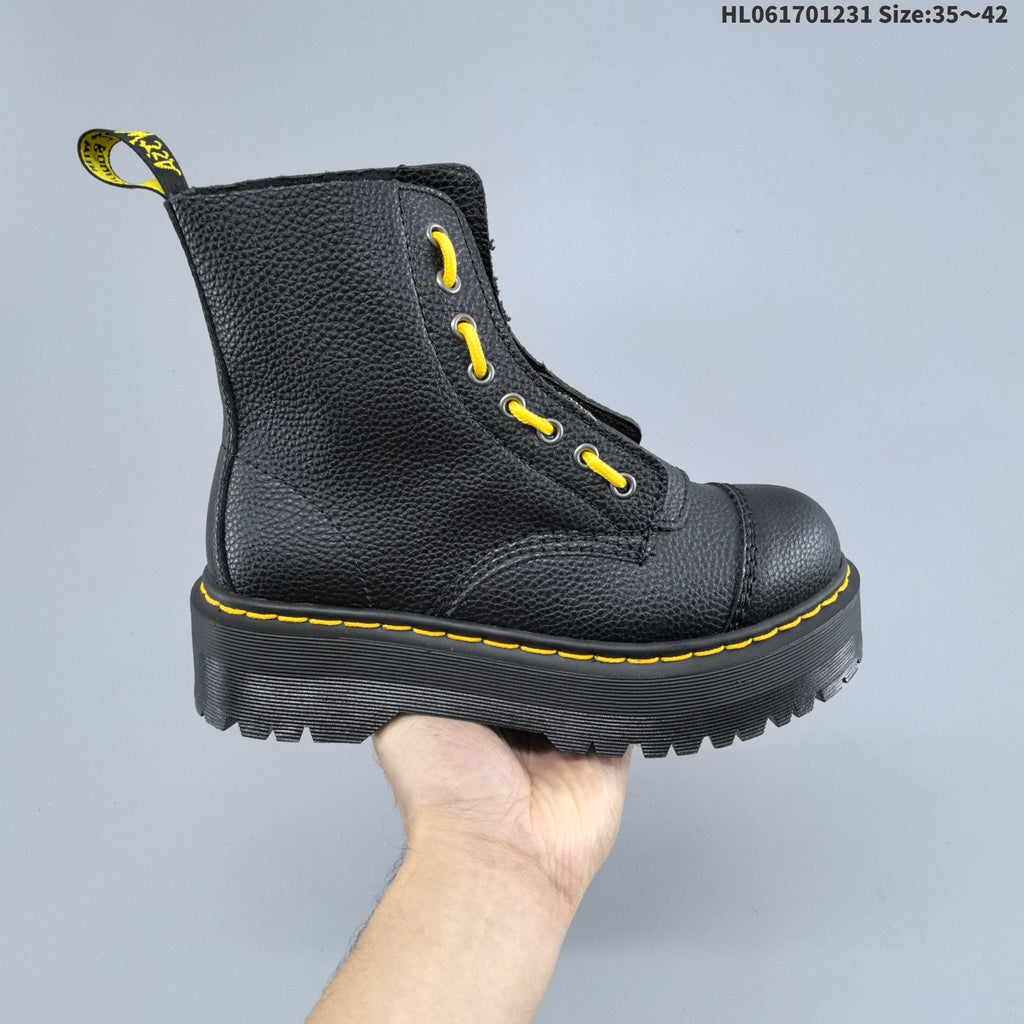 Dr. Martens 1460 Platform Lace-Up Boots in Black