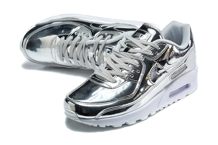 Nike Air Max 90 Sneakers in Silver and White