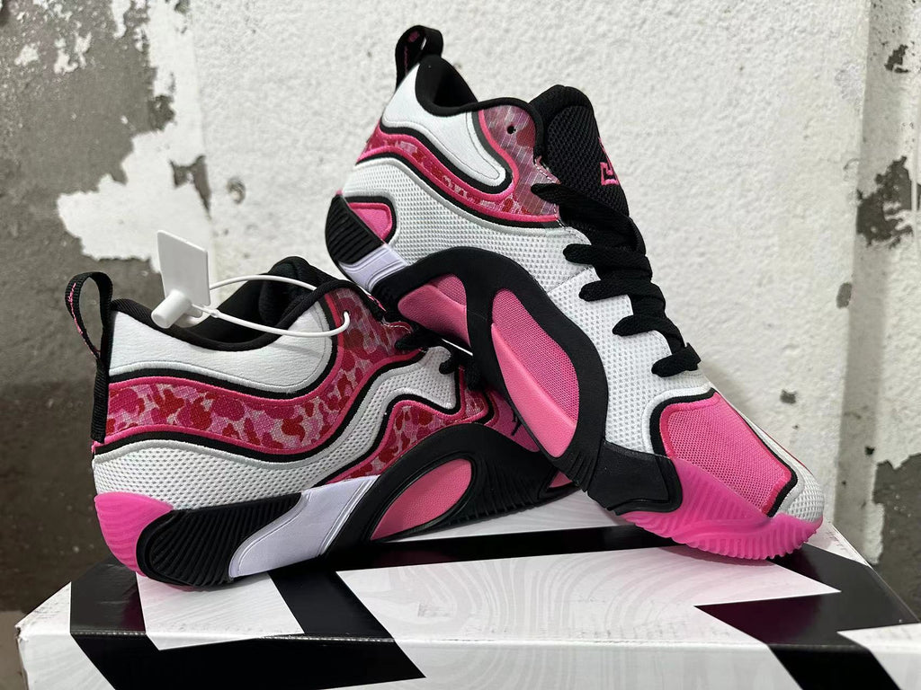 Jordan Basketball Sneakers Black White Pink