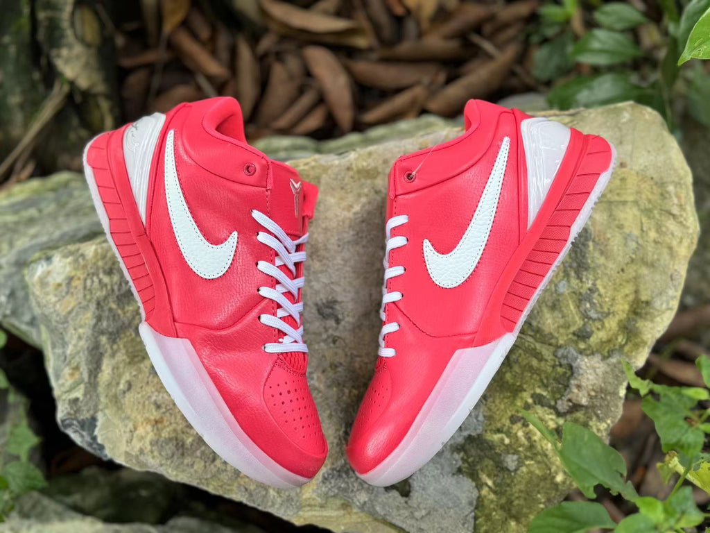 Nike Kobe 4 Basketball Shoes in Bright Pink and White