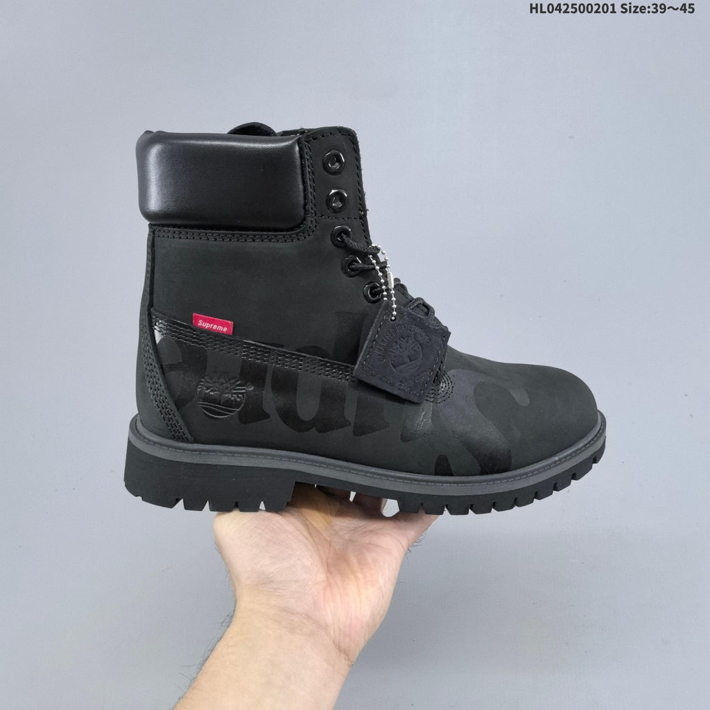Timberland High-Top Lace-Up Boots, Wheat and Black