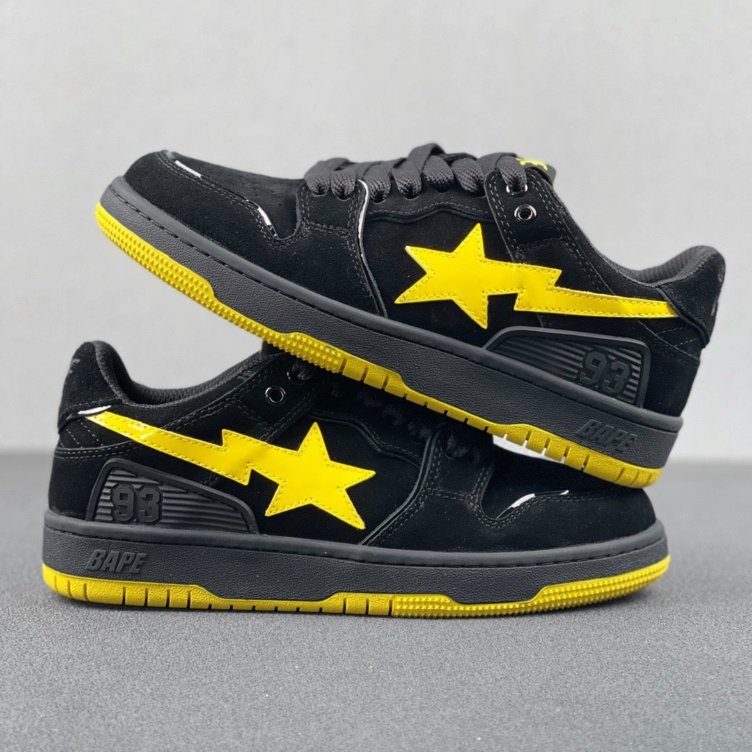 A Bathing Ape SK8 Sta Sneakers Black Yellow