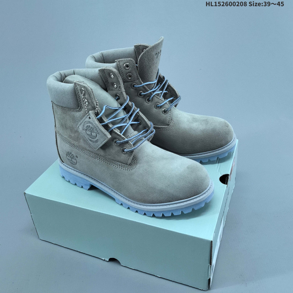 Timberland High-Top Lace-Up Boots in Grey