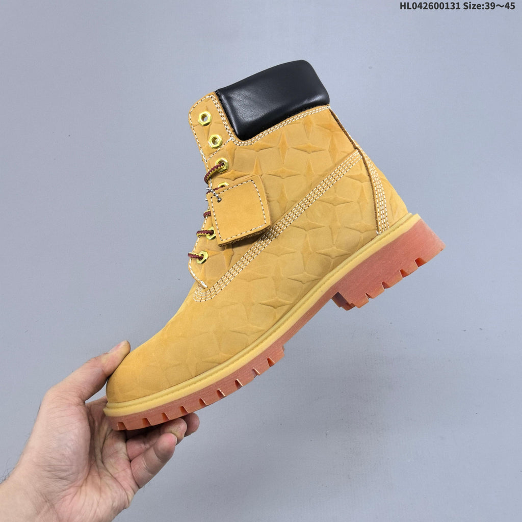 Timberland Embossed Leather-Style Lace-Up Boots