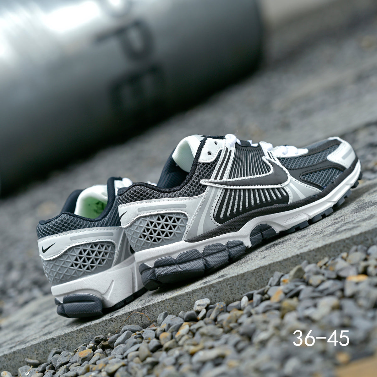 Nike Air Zoom Vomero 5 Sneakers, Black and White