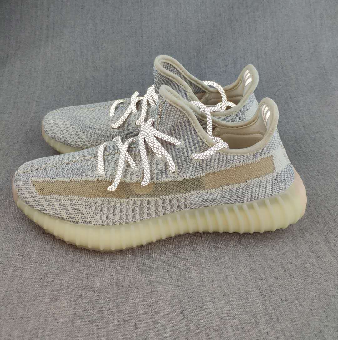 adidas Yeezy Boost 350 V2 Knit Sneakers, Gray and Cream