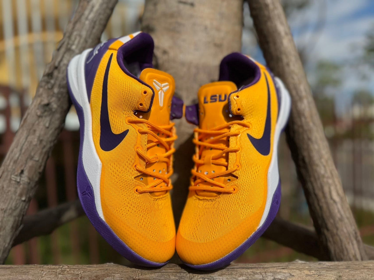 Nike Kobe 8 LSU Basketball Shoes in Gold and Purple
