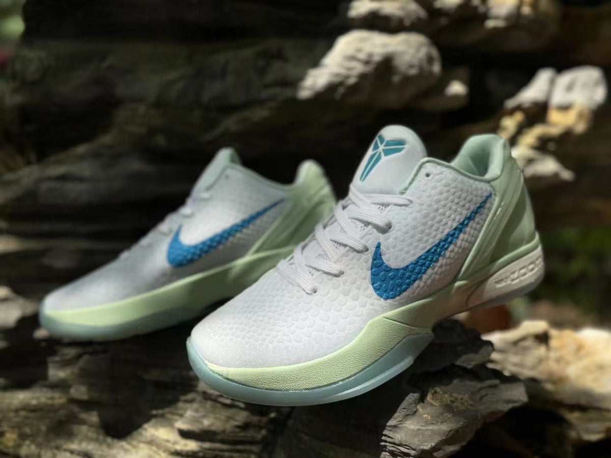 Nike Kobe 6 Haliburton PE Basketball Shoes, White and Green