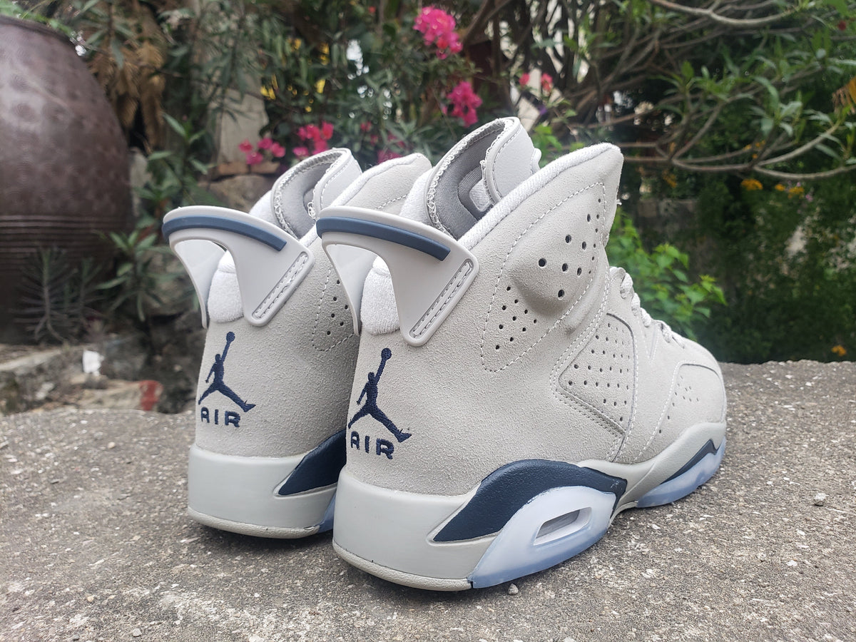 Jordan Air Jordan 6 Gray Navy High-Top Sneakers