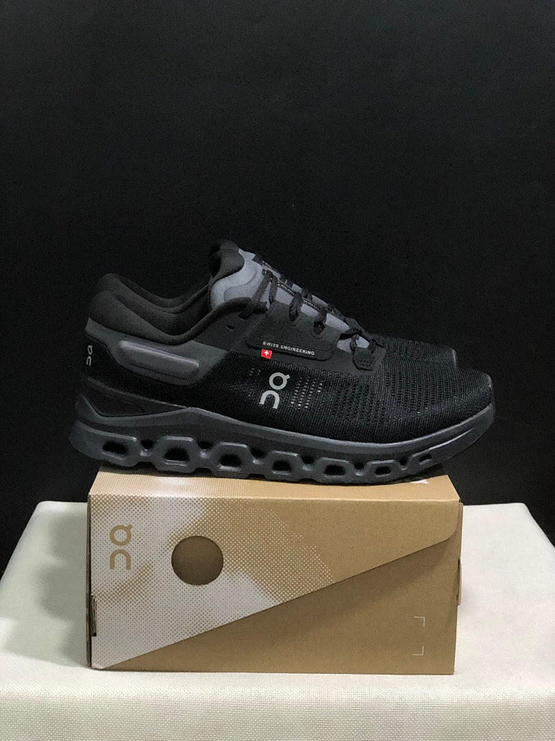 On Cloudstratus 3 Black Running Shoes