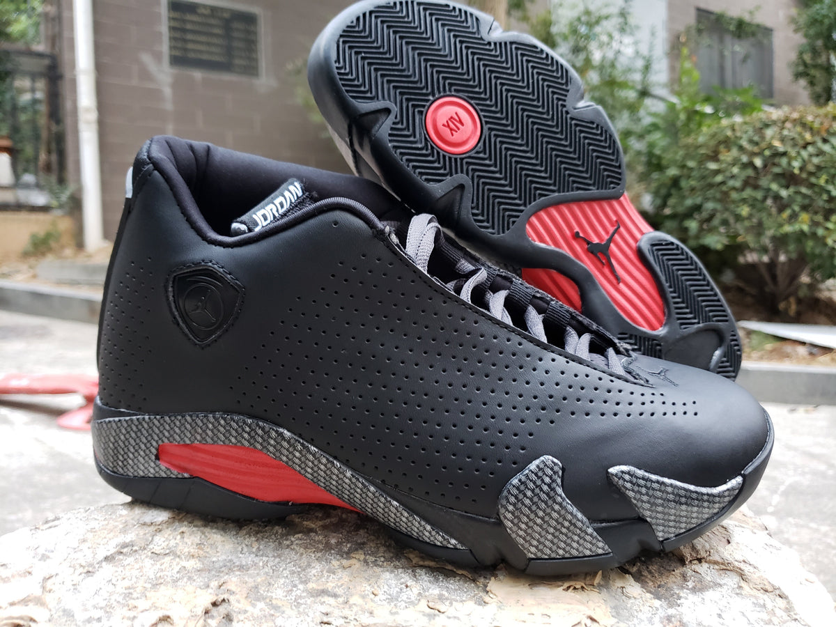 Jordan 14 Men’s High-Top Sneakers in Black, Blue and Iridescent