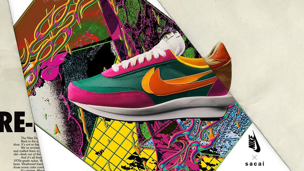 Nike LDV Waffle Sacai BV0073-301 Green Pink Sneakers