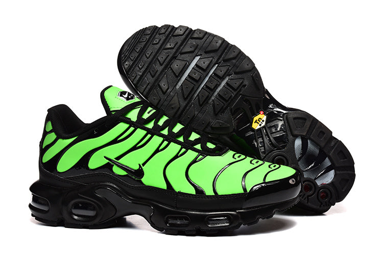Nike Air Max Plus Black and Volt Green Sneakers