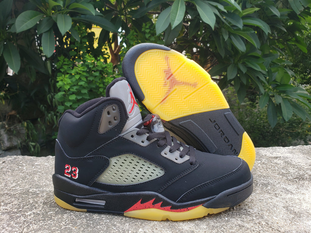 Jordan 5 GORE-TEX High-Top Sneakers, Black and Yellow