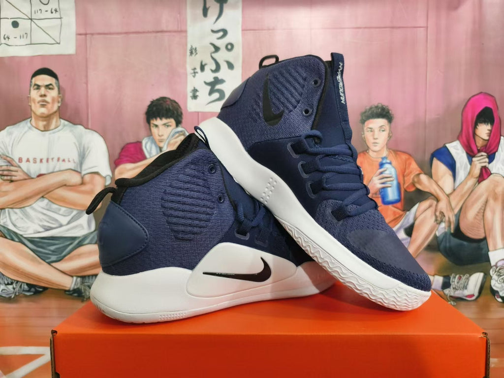 Nike Hyperdunk Basketball Shoes, Navy and White