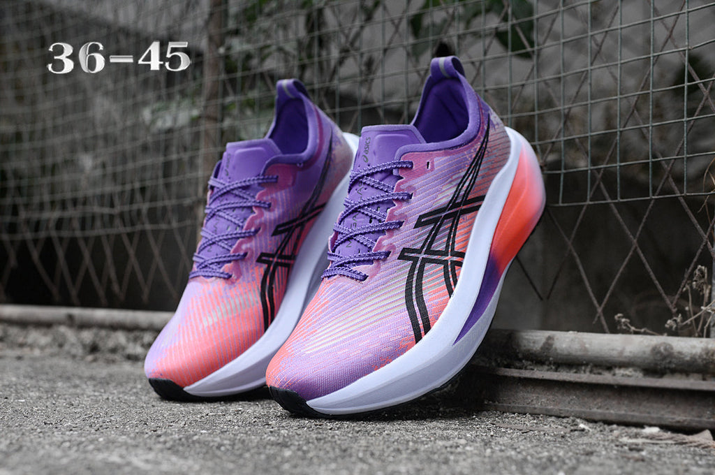 ASICS Purple and Coral Running Shoes