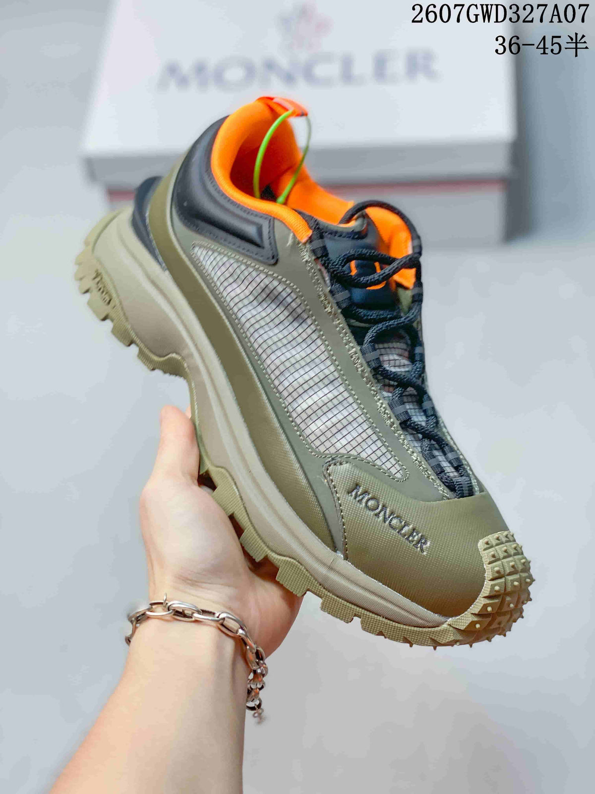 Moncler Grenoble Trailgrip Lite2 Sneakers Olive Orange 2607GWD327A07