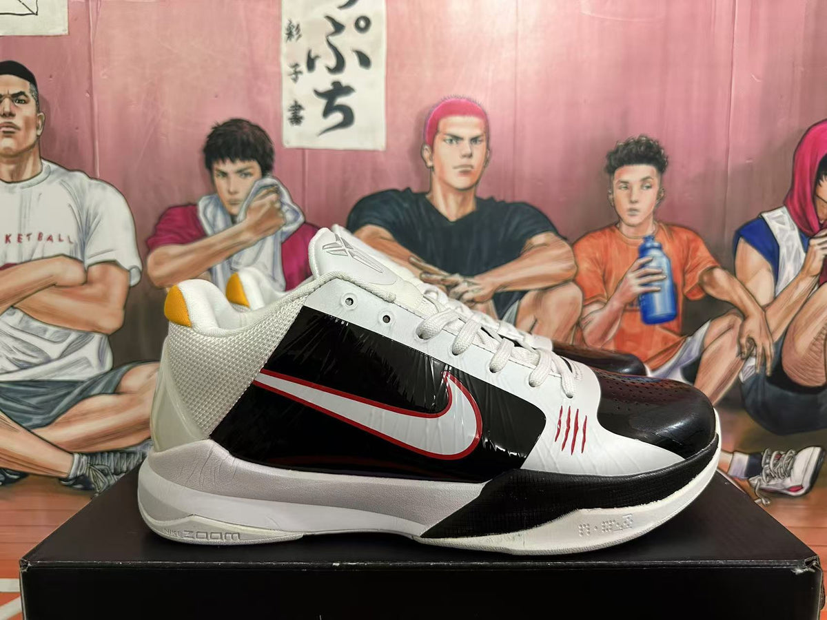 Nike Kobe 5 Basketball Shoes Black White Red