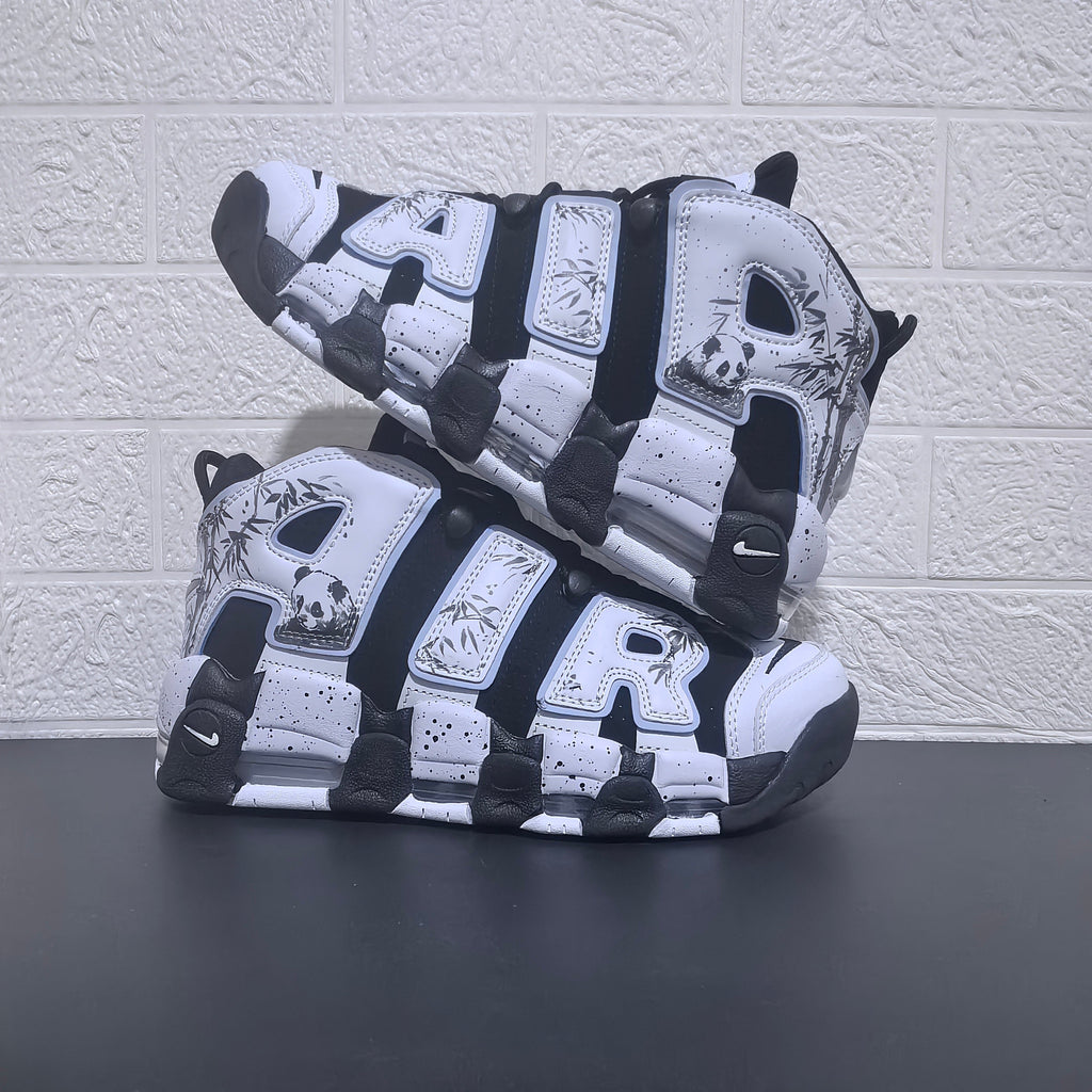 Nike Air More Uptempo Panda Black and White Sneakers