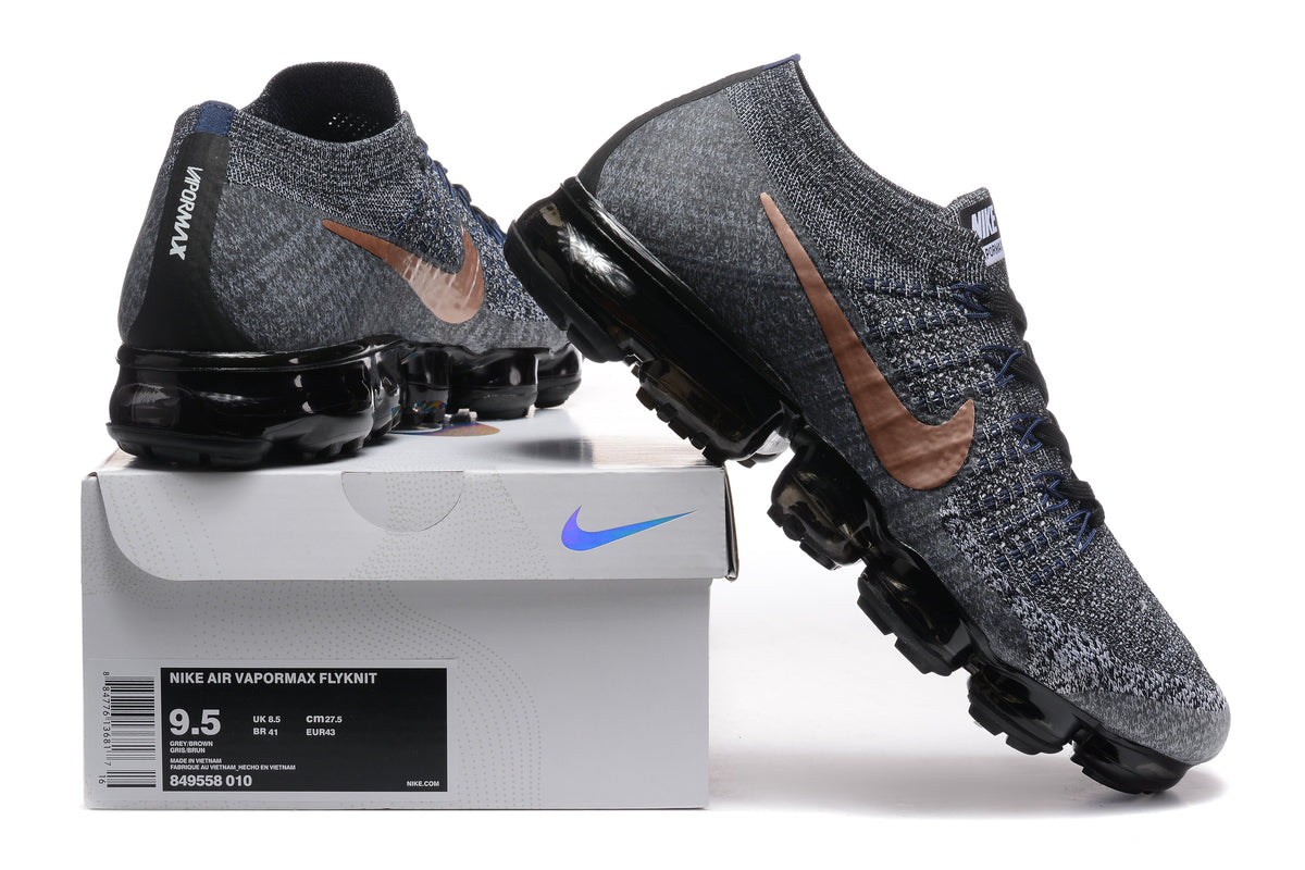 Nike Air VaporMax Flyknit Sneakers Grey Brown 849558-010