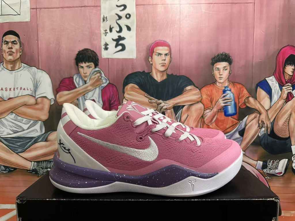 Nike Kobe 8 Basketball Shoes in Pink and White