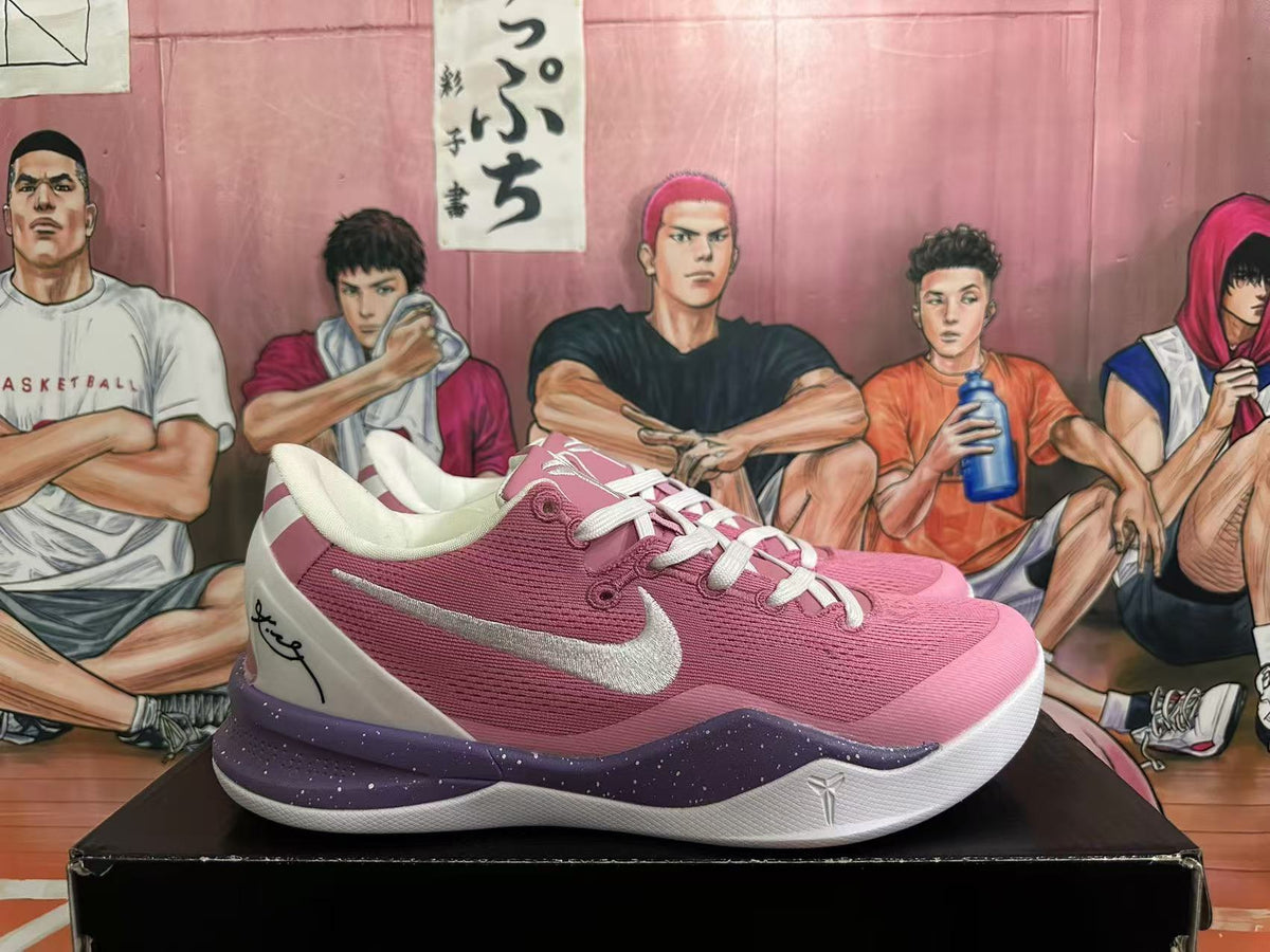 Nike Kobe 8 Basketball Shoes in Pink and White