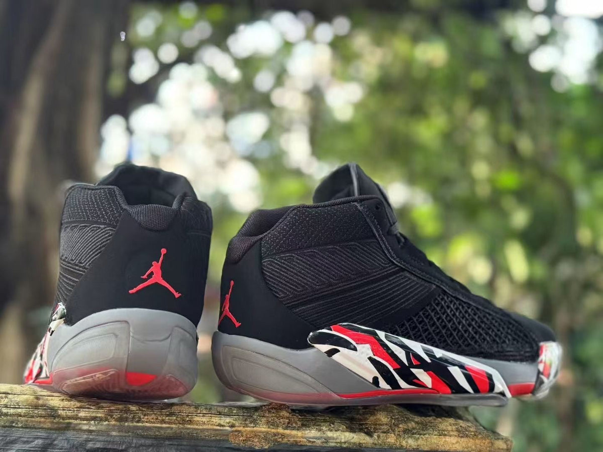 Jordan XXXVIII Playoffs 23 Black Red Basketball Shoes