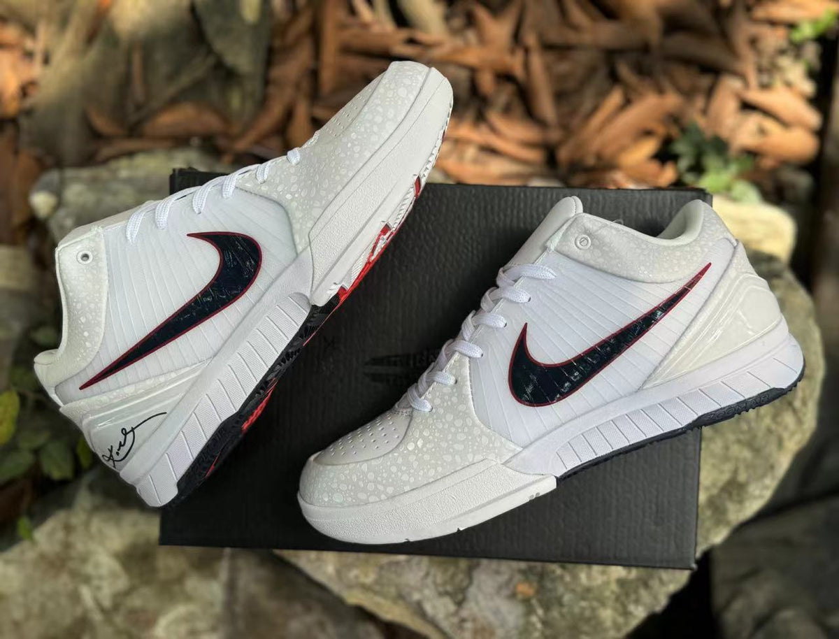 Nike Kobe 4 Basketball Shoes – White Paris Olympics Home Colorway