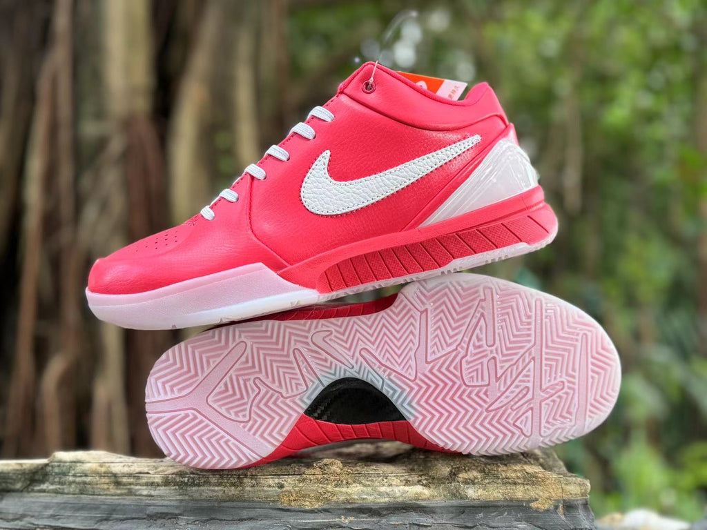 Nike Kobe 4 Basketball Shoes in Bright Pink and White