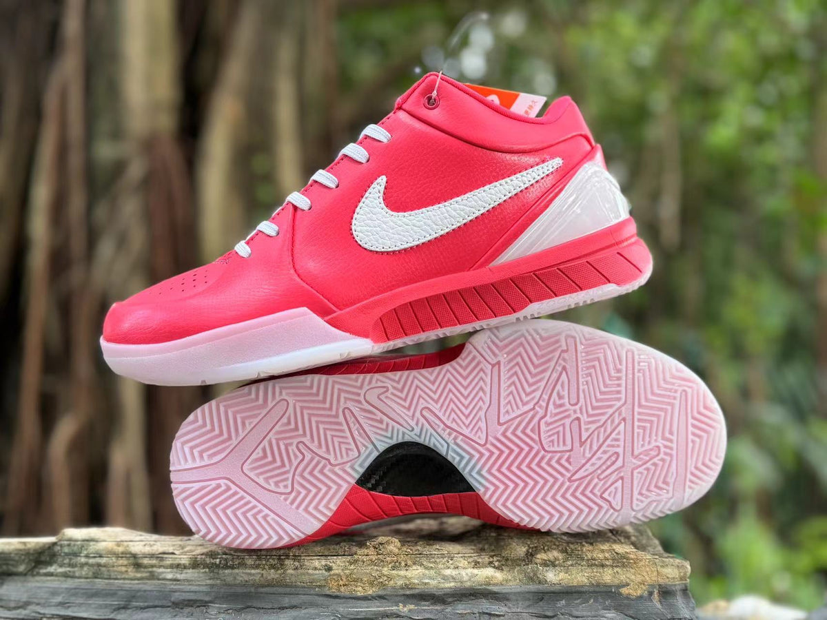 Nike Kobe 4 Basketball Shoes in Bright Pink and White