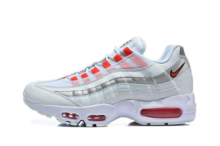 Nike Air Max 95 TT Sneakers, White, Silver and Red