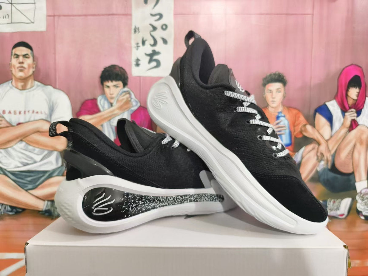 Basketball Sneakers Black White Gray Low-Top