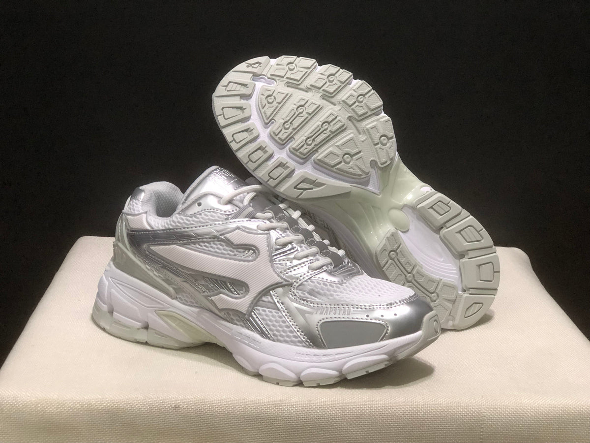 TAP Retro Chunky Sneakers in White and Silver