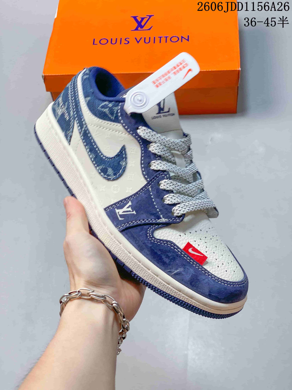 Jordan Fragment Travis Scott Low Sneakers Blue White 2606JDD1156A26