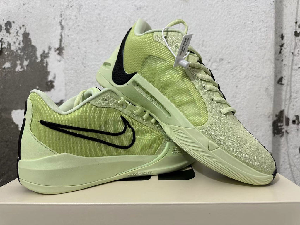 Nike Zoom Basketball Shoes in Pale Yellow and Black