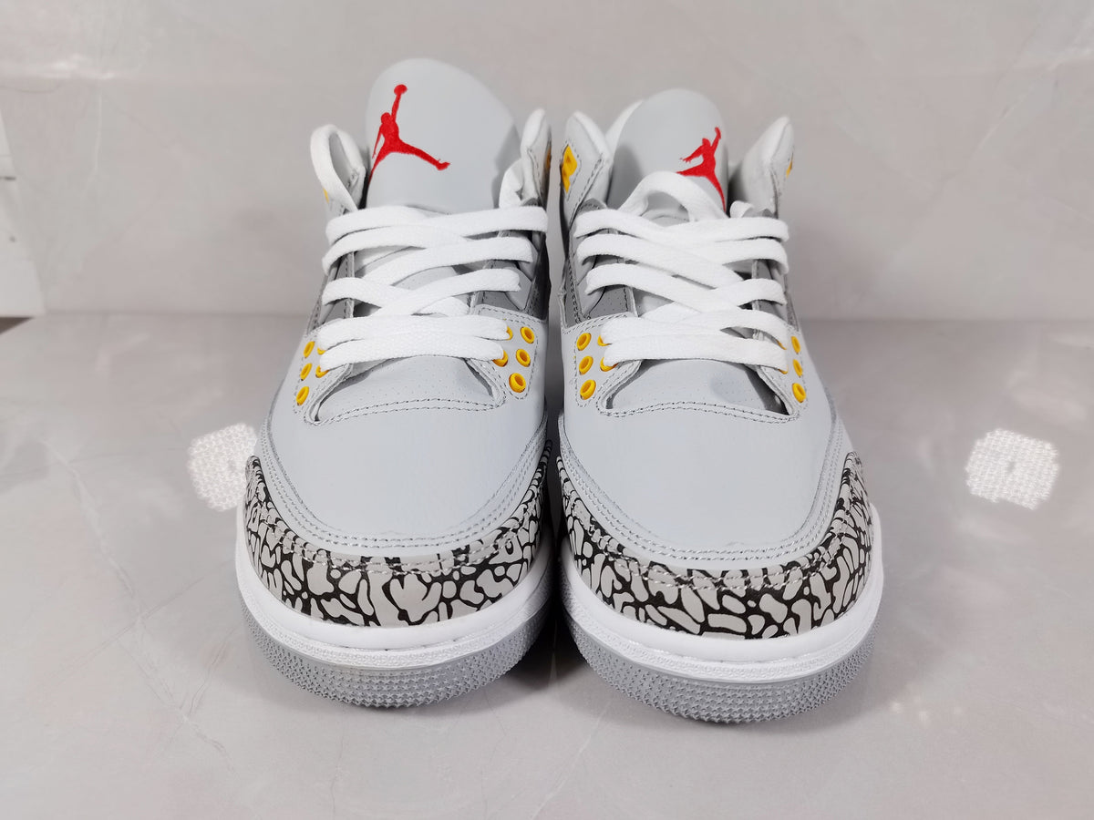 Jordan Air Jordan 3 Retro White Grey Orange Sneakers
