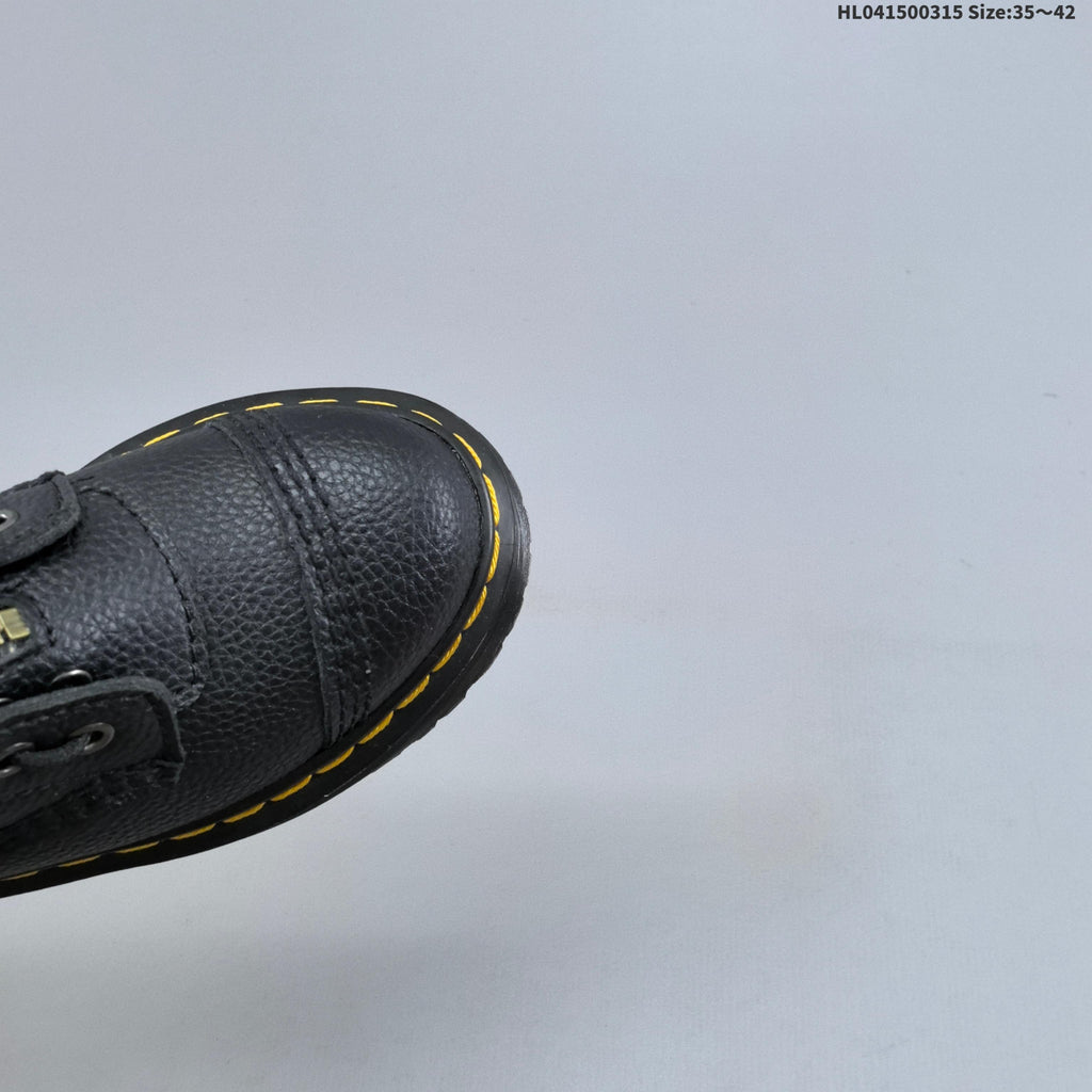 Dr. Martens Black Platform Lace-Up Ankle Boots