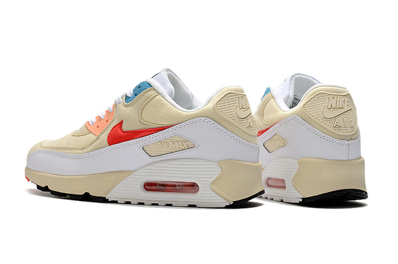 Nike Air Max 90 Sneakers Cream Red Blue
