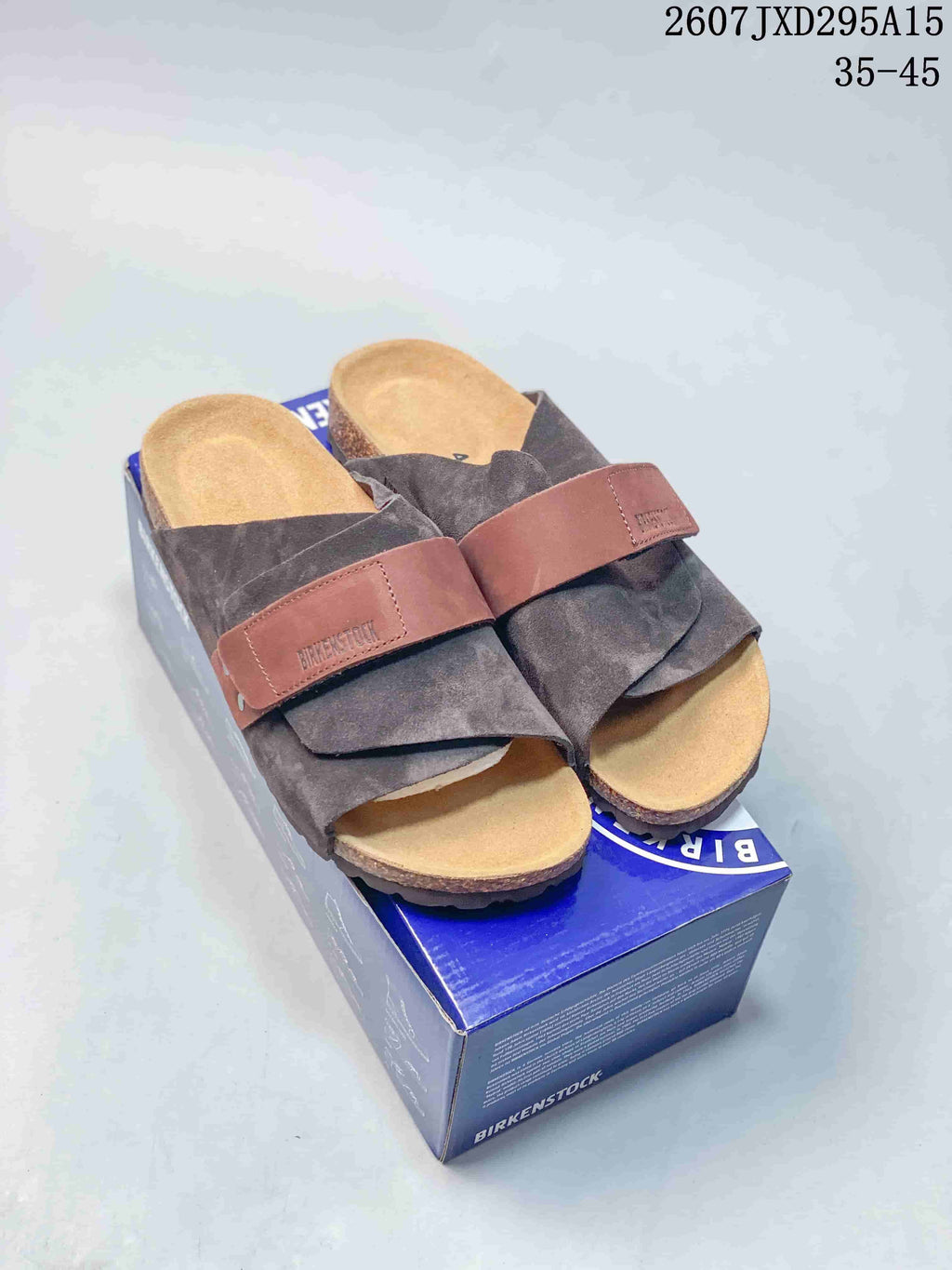 Birkenstock Boston Suede Clogs Brown Gray 2607JXD295A15