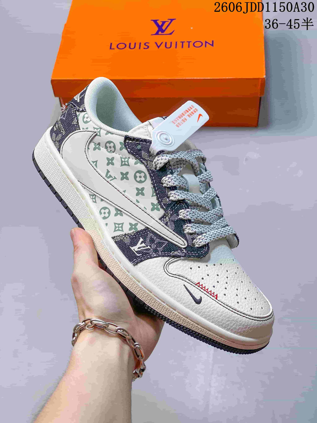 Air Jordan 1 Low OG SP Monogram Print Sneakers