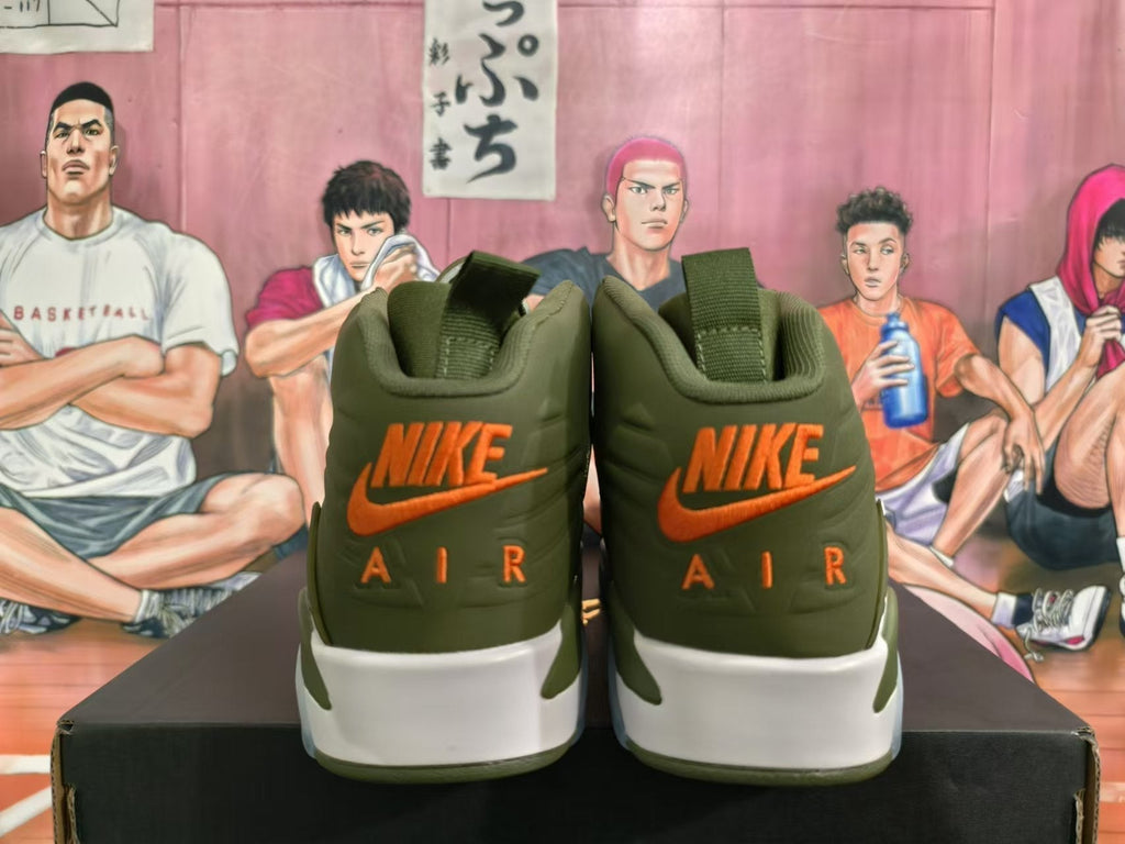 Jordan 6 Retro High-Top Sneakers in Olive Green and Orange
