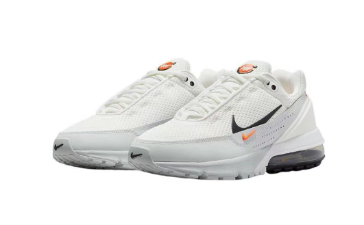 Nike Air Max 270-Style Sneakers in White and Orange