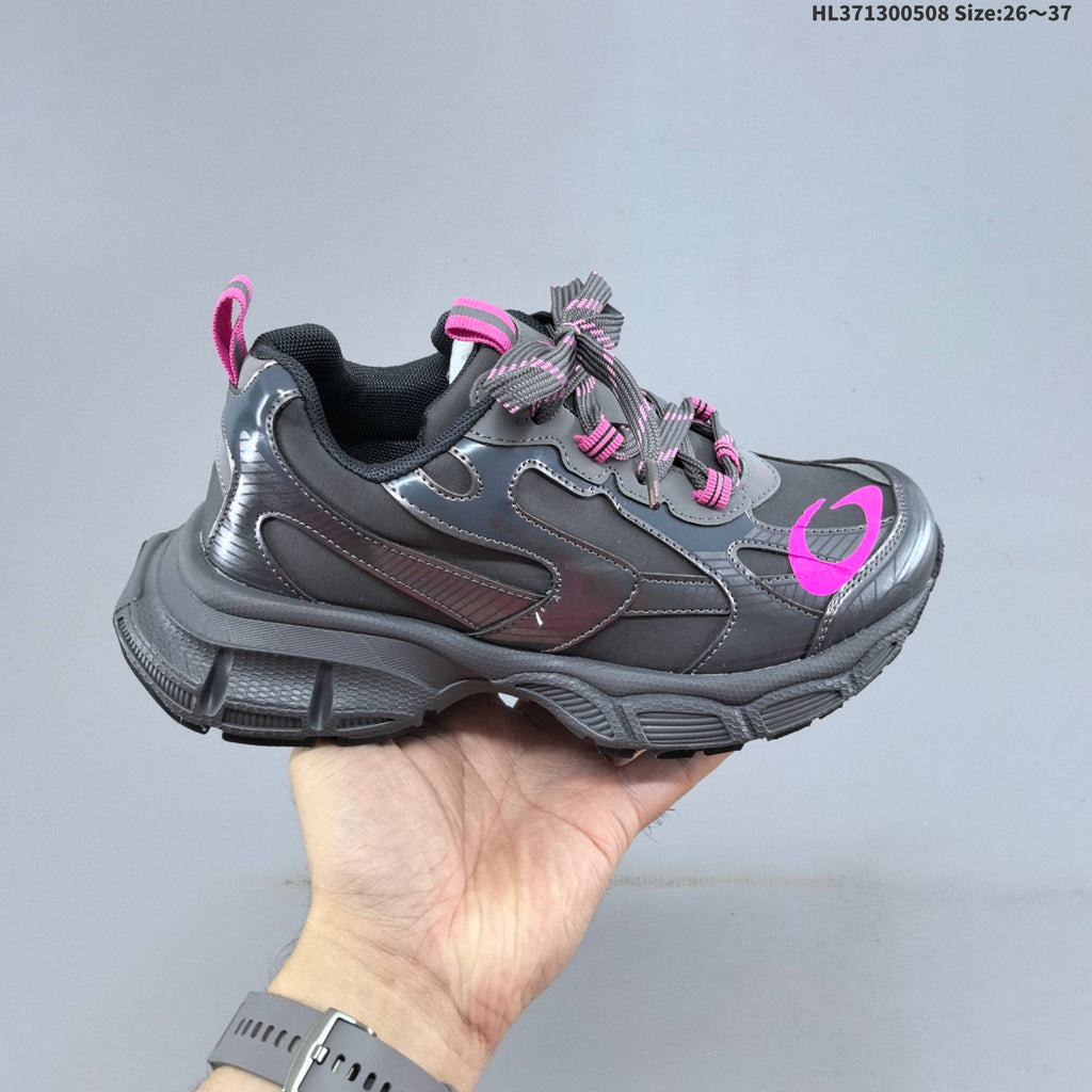 Balenciaga Kids Chunky Lace-Up Sneakers, Silver and Charcoal