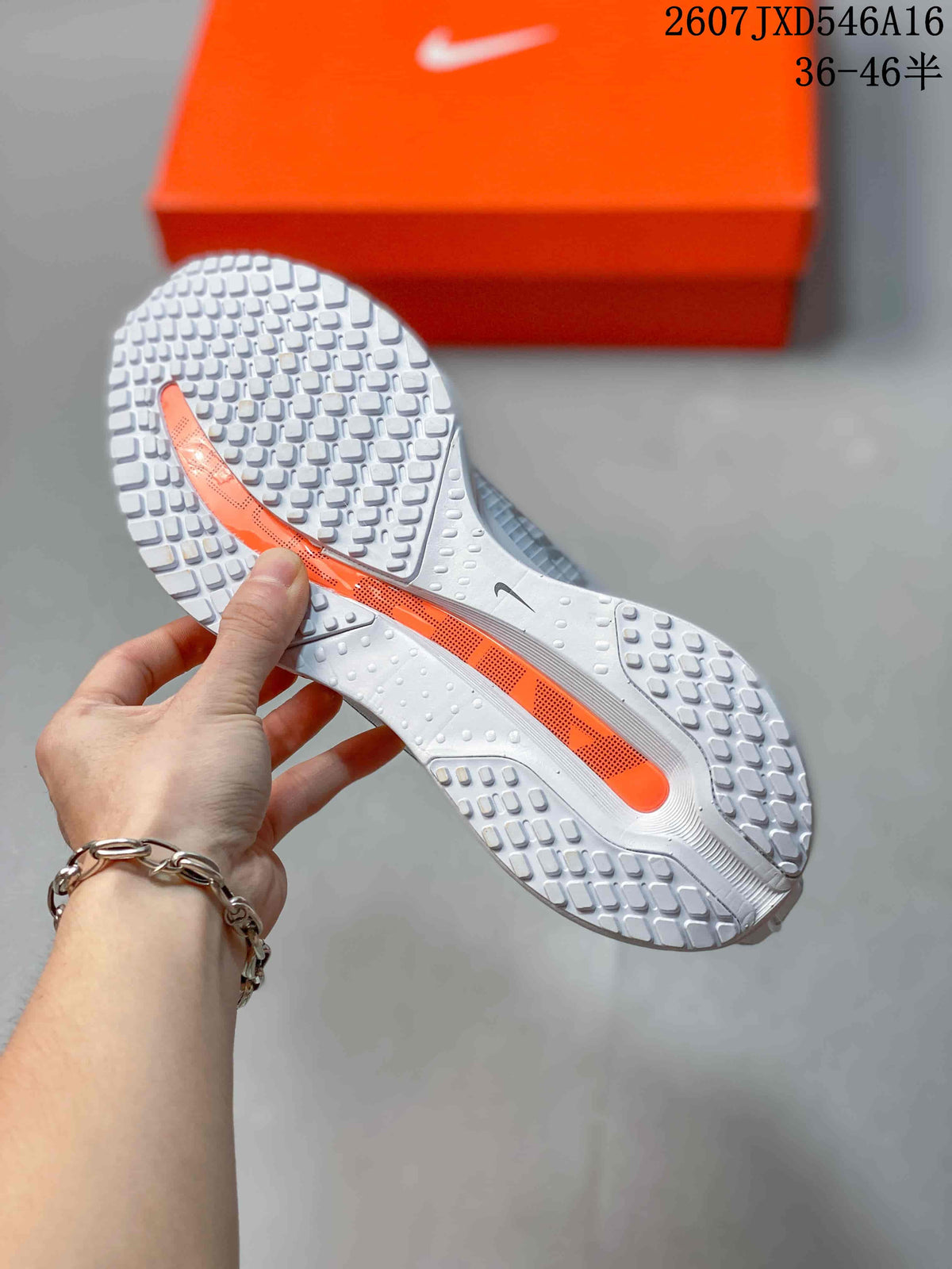 Nike Adult Sneakers White Gray Orange