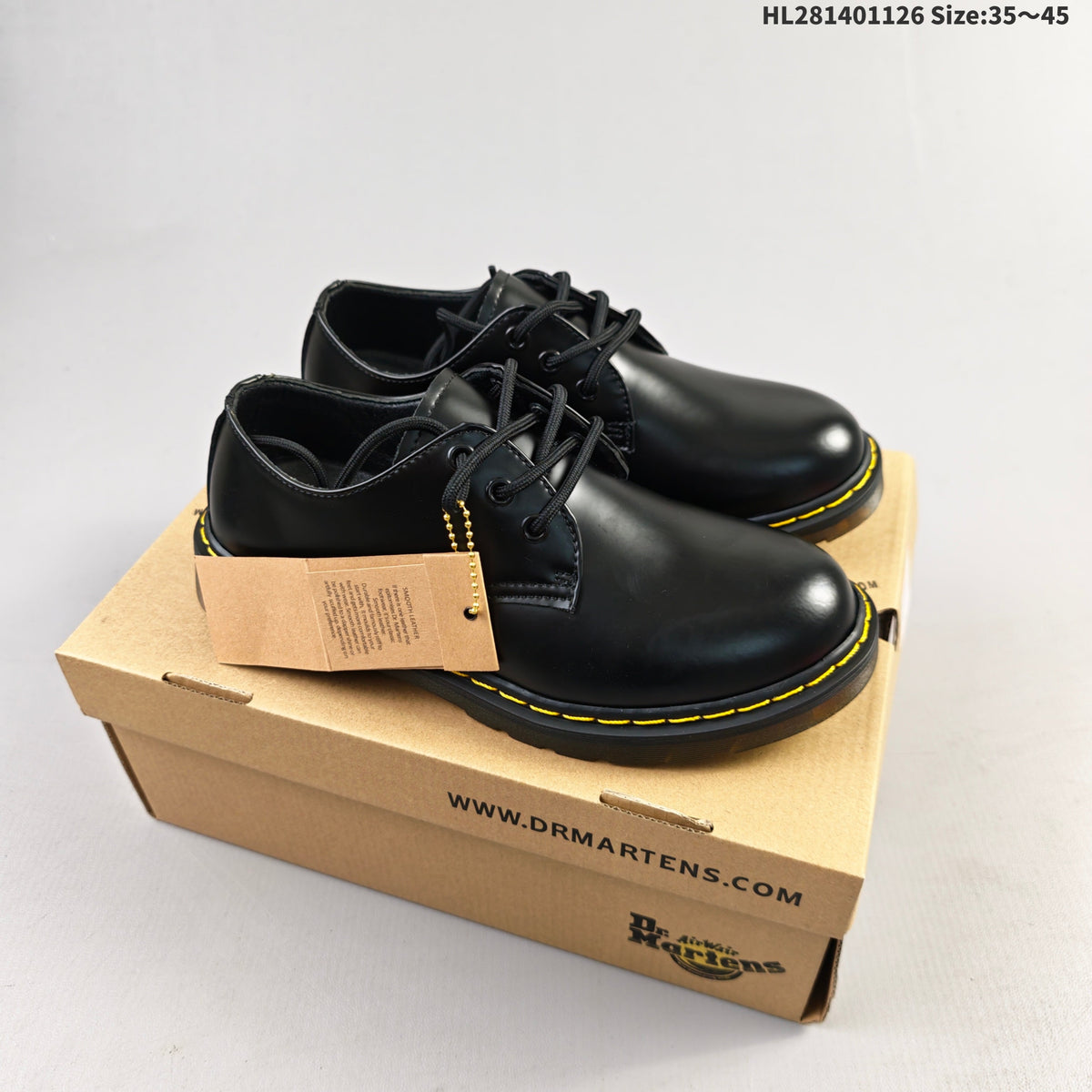 Dr. Martens 1460 Smooth Black Platform Lace-Up Shoes
